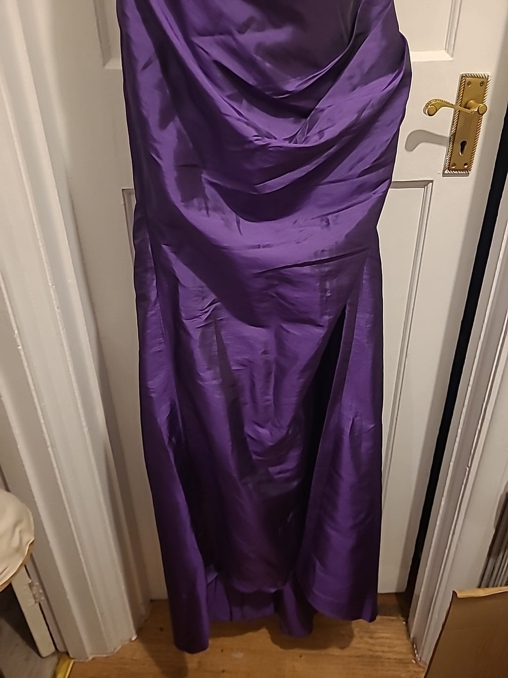 Ladies Size 12 Purple Sleeveless Strapless Prom Dress