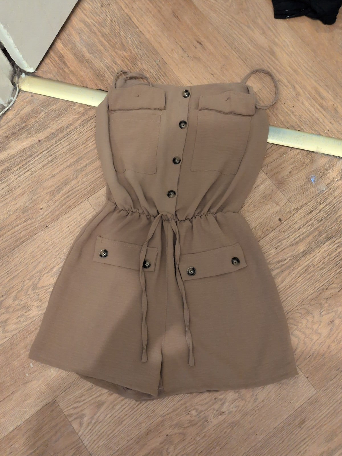 New Collection Small Brown Sleeveless Playsuit