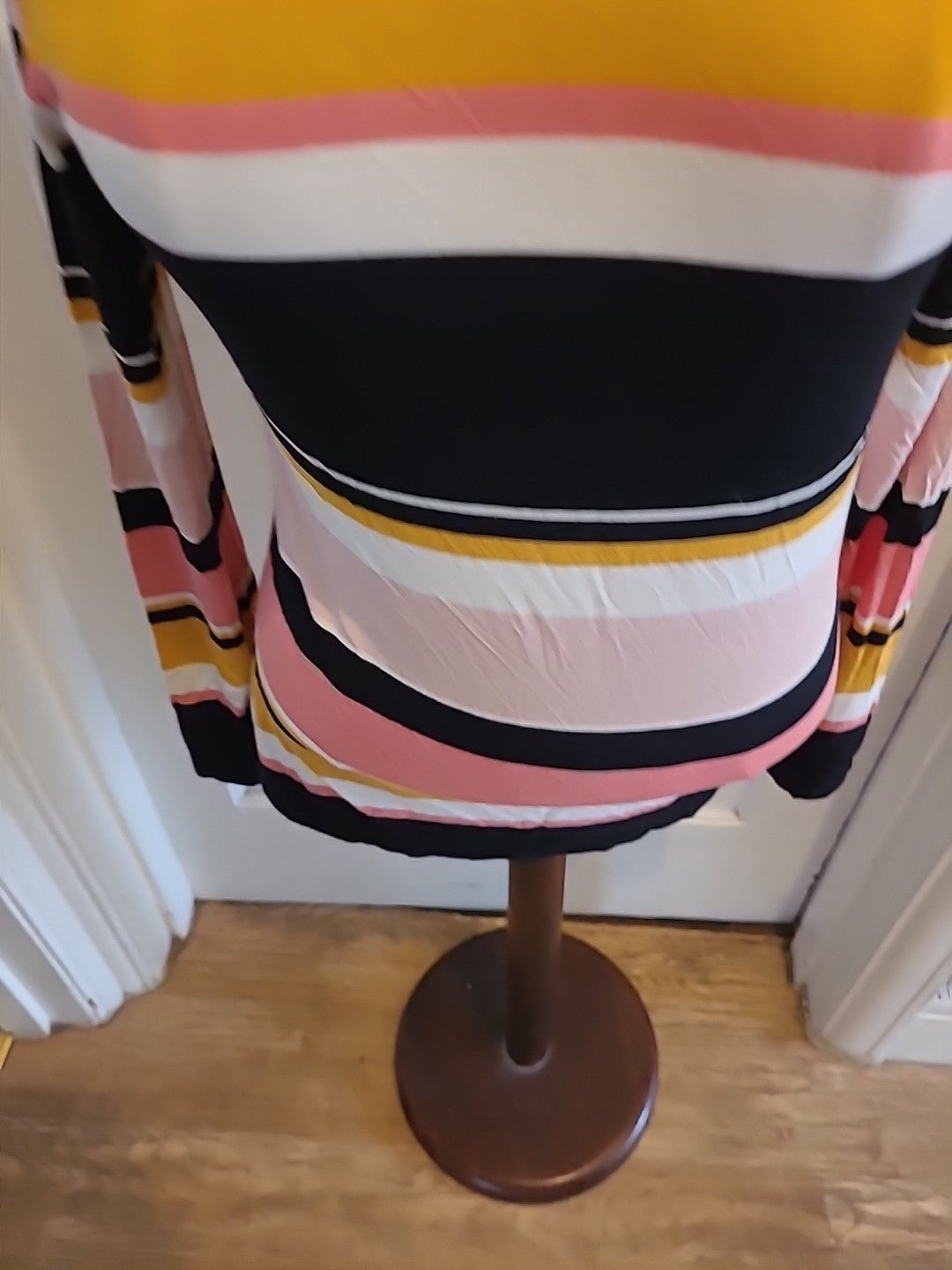 Ladies oasis size medium multi coloured striped long sleeved tshirt
