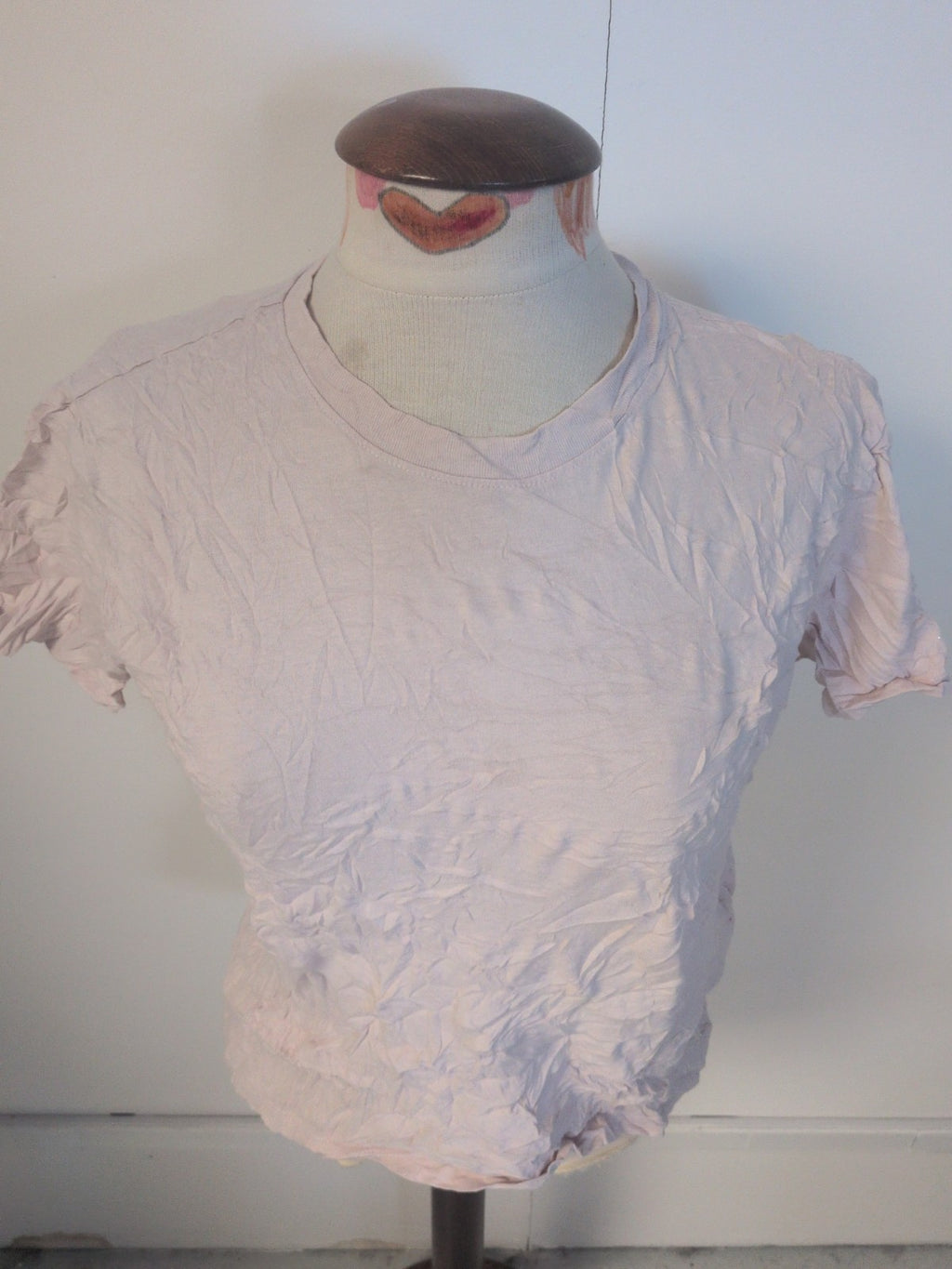 Ladies H&M Size Small Pale Light Pink Short Sleeve T-shirt