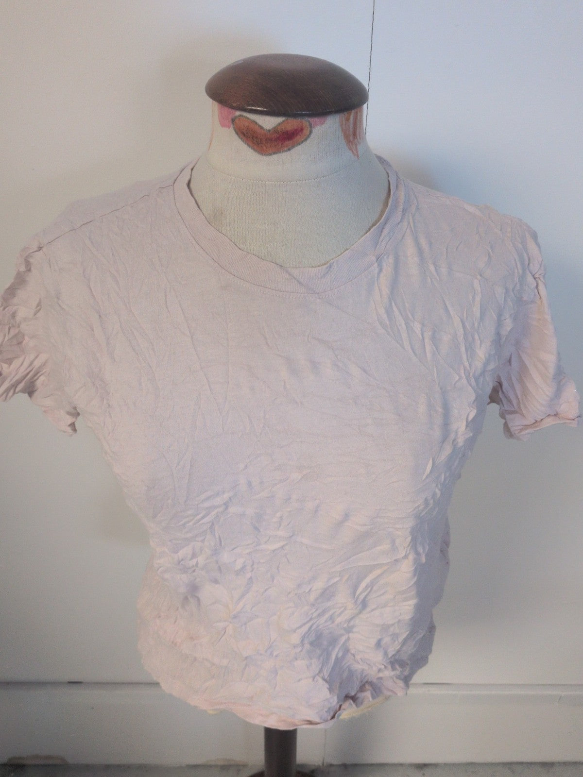 Ladies H&M Size Small Pale Light Pink Short Sleeve T-shirt