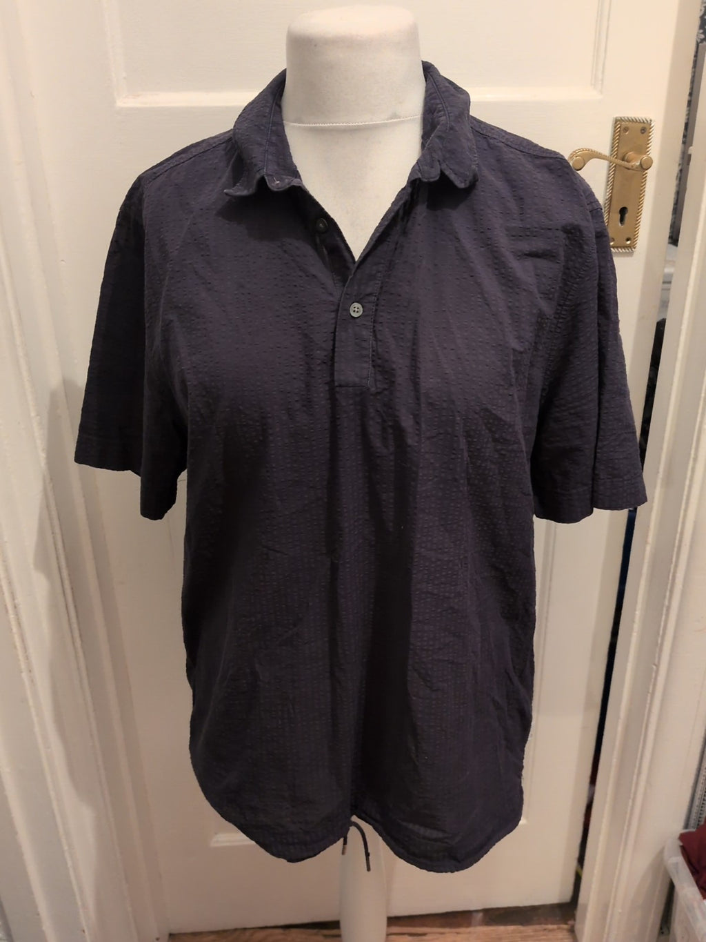 For Large Navy Short Sleeve Polo
