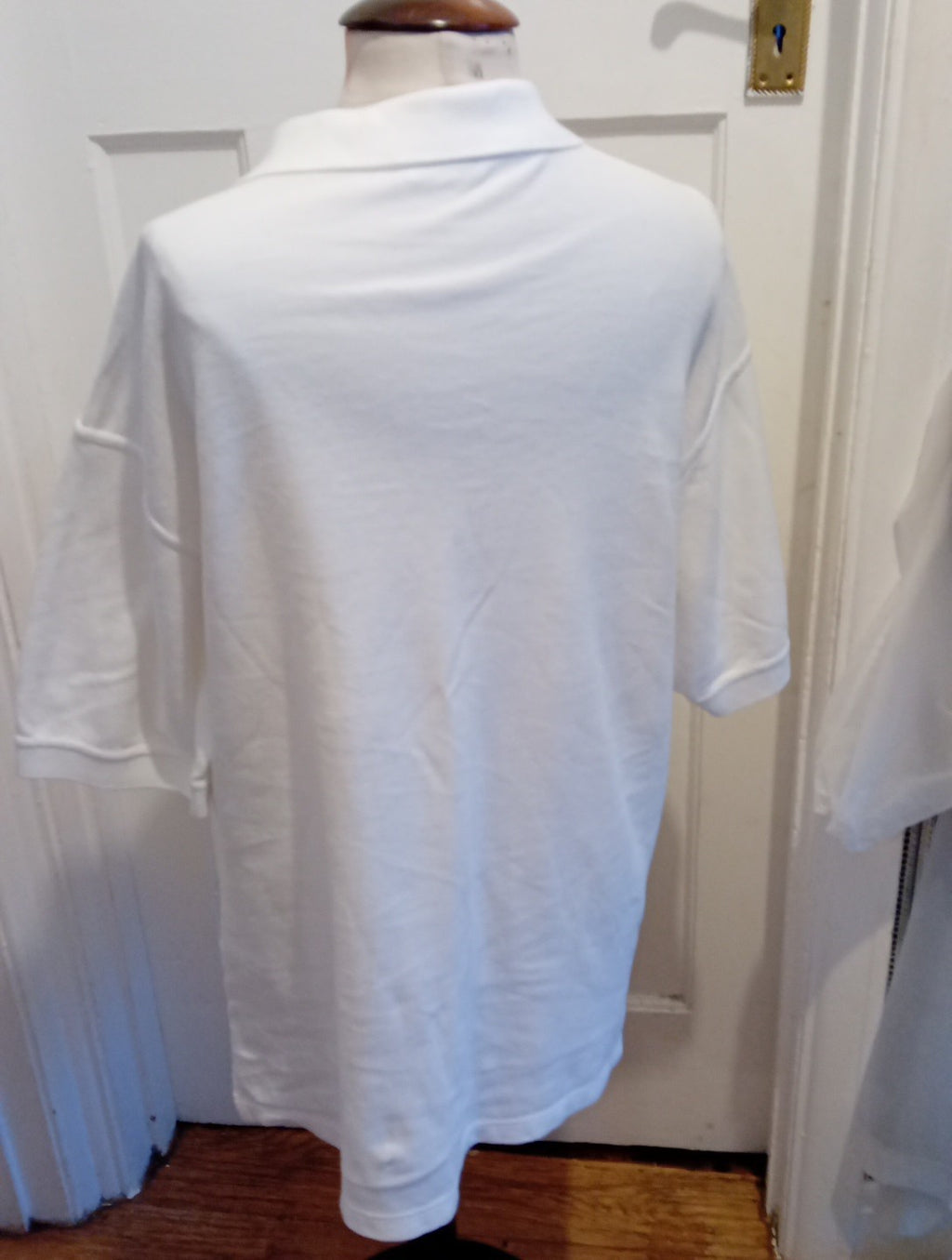 Mens St Michael Size Medium White Short Sleeved Polo
