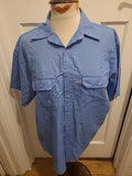 Mens Essentials Size M Blue Short Sleeved Shirt