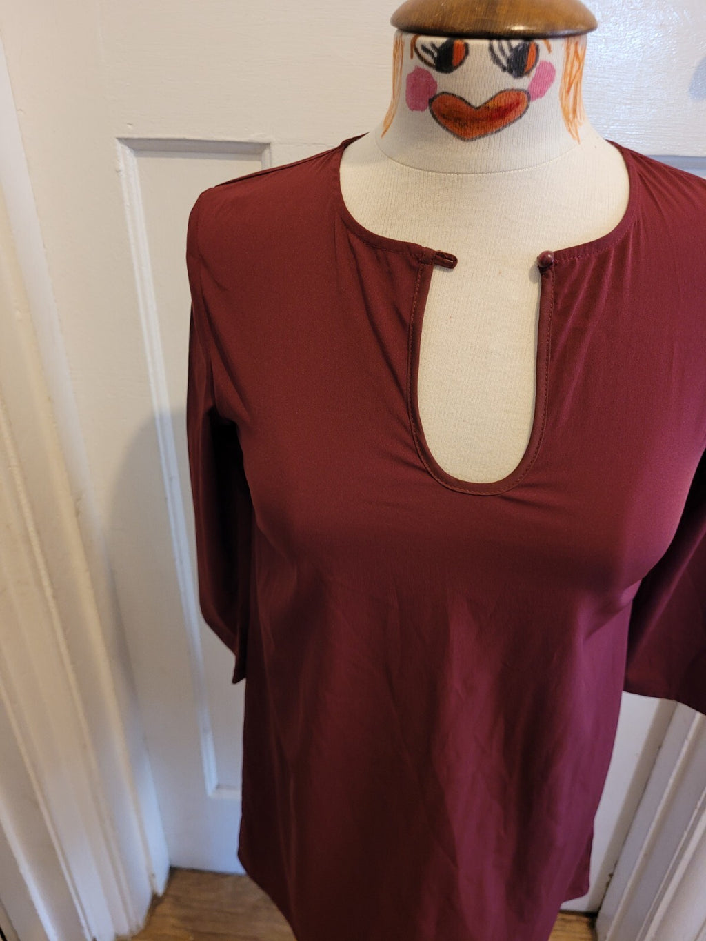 Ladies Boohoo Size 6 Deep Purple Long Sleeved Dress