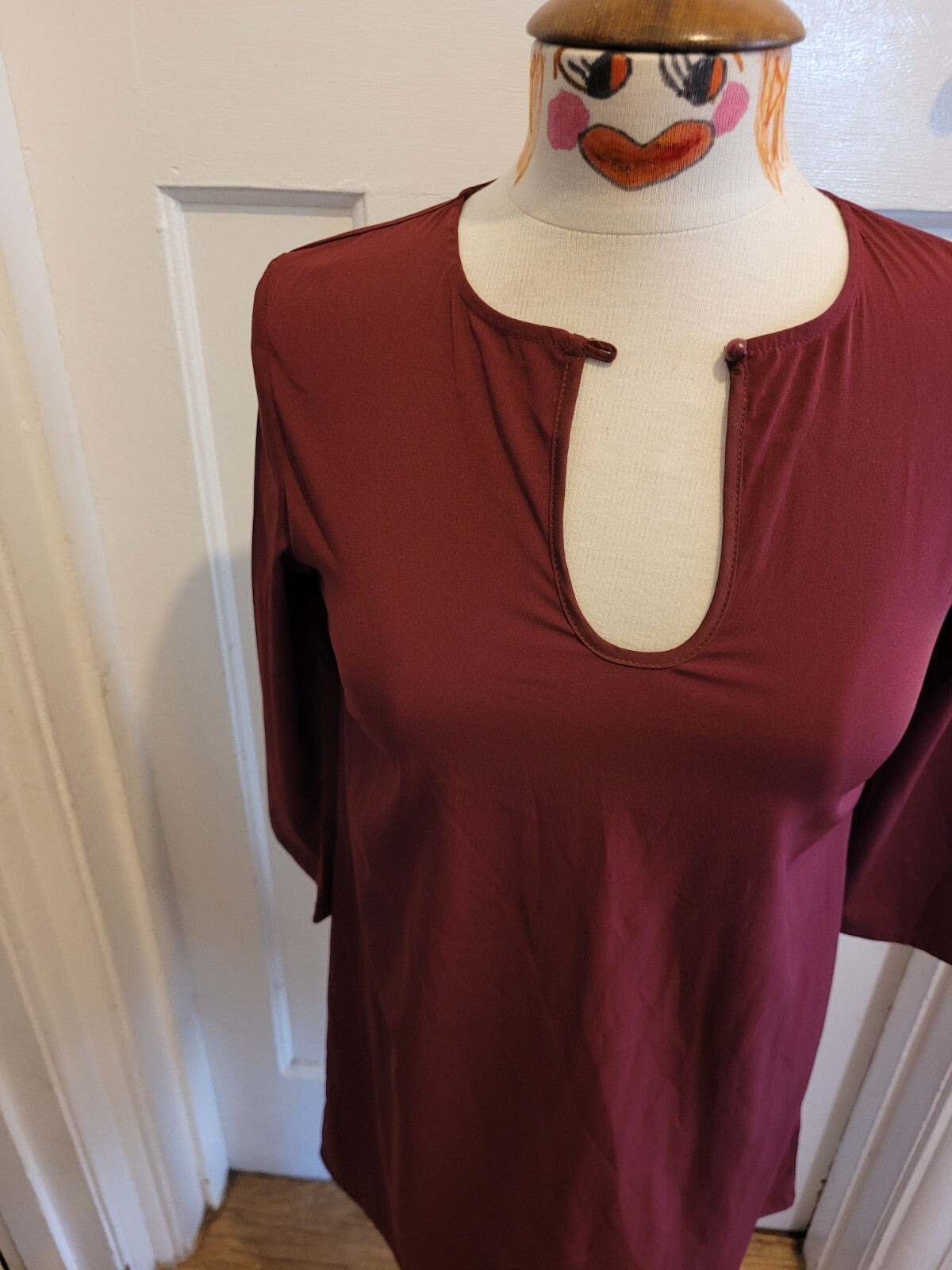 Ladies Boohoo Size 6 Deep Purple Long Sleeved Dress