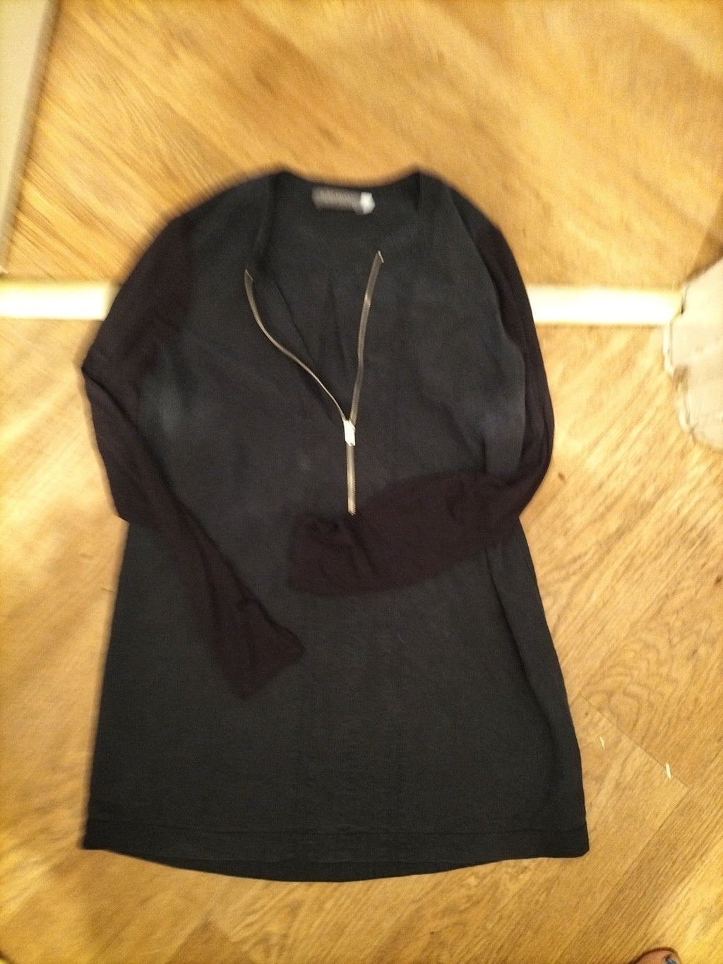 Ladies Mint Velvet Size 6 Navy Long Sleeved Blouse