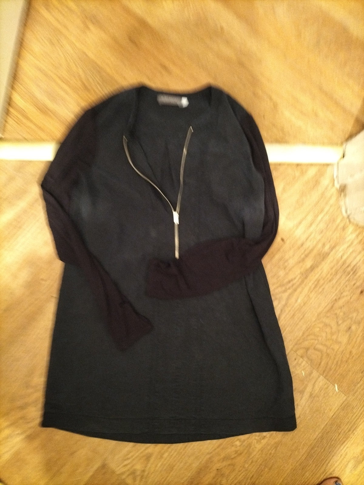 Ladies Mint Velvet Size 6 Navy Long Sleeved Blouse