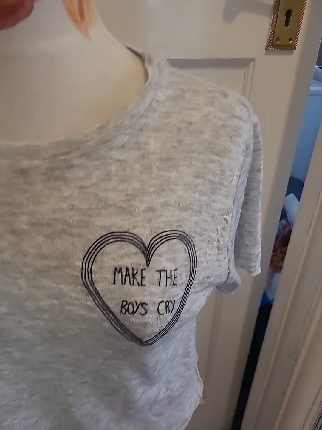 Ladies Topshop Size 14 Grey Short Sleeved Tshirt