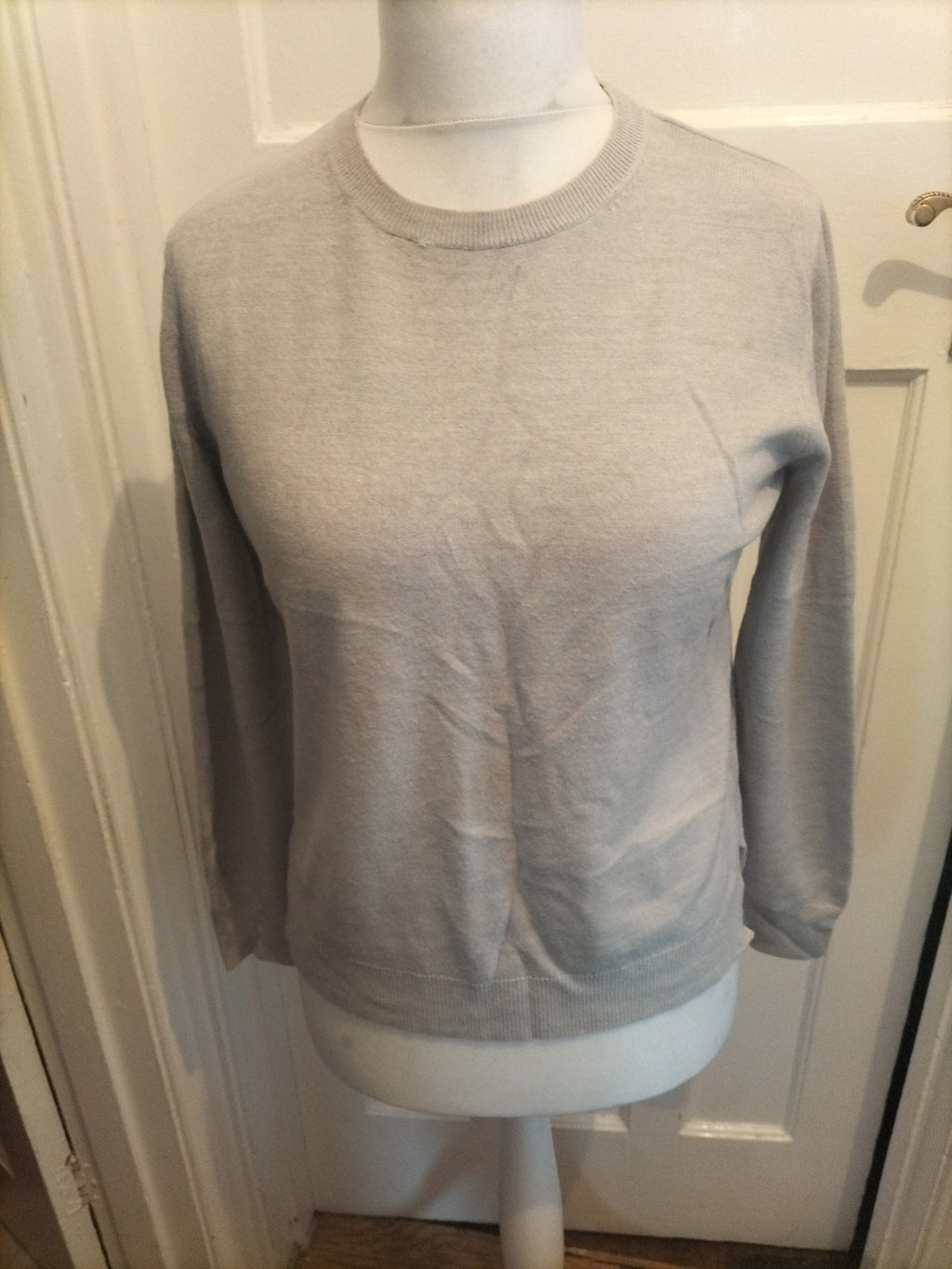 Ladies Marks And Spencer Size 14 Grey Marl Pullover Jumper