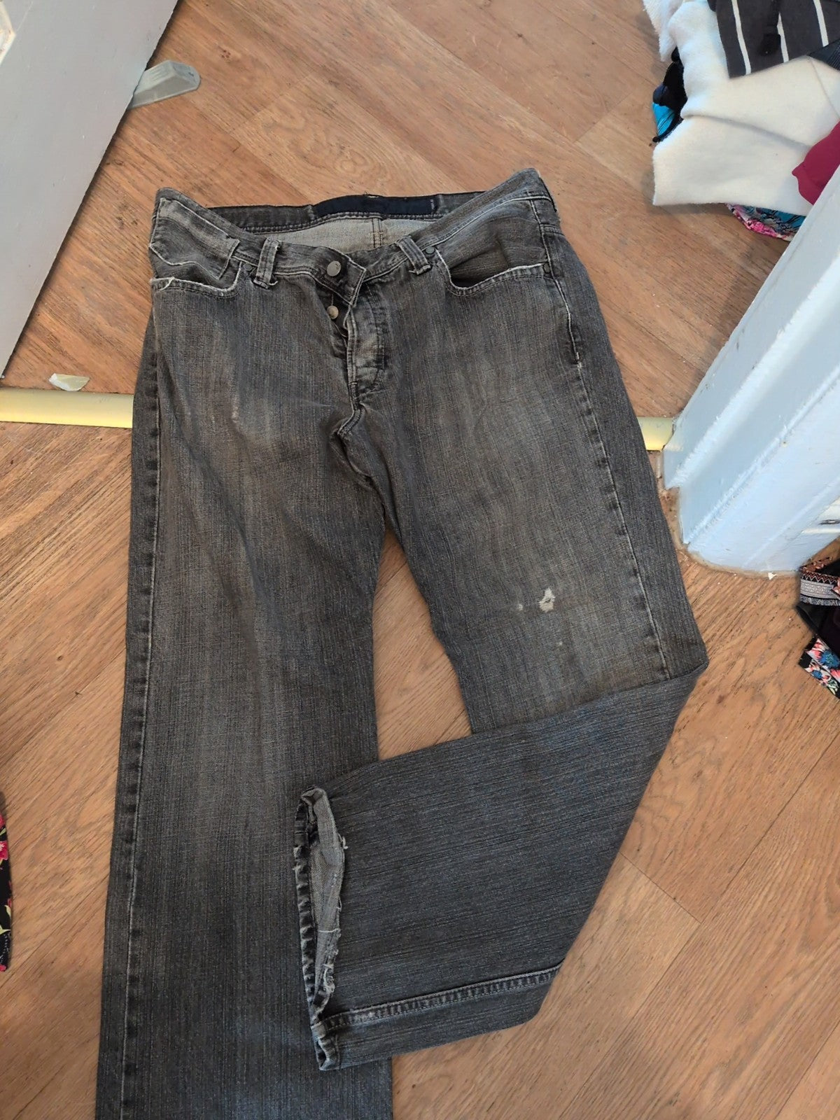 Mens French Connection W36" L32" Grey Denim Jeans