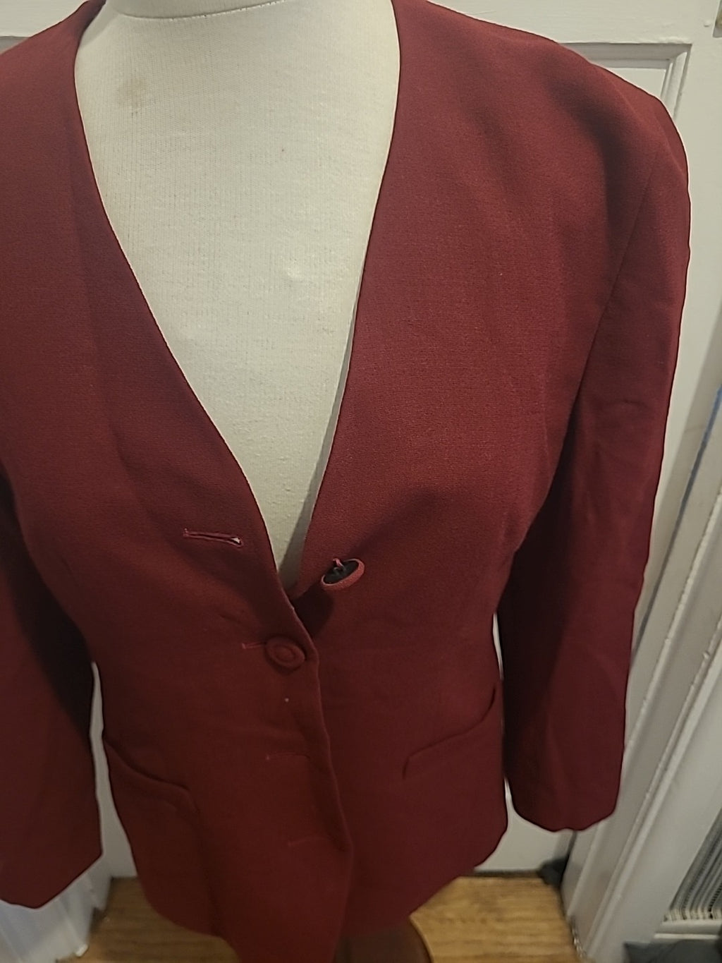 Ladies Precis Size 12 Rust Purple Padded Lined Blazer