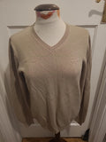 Mens Blue Harbour Size Small Natural V Neck Pullover Jumper