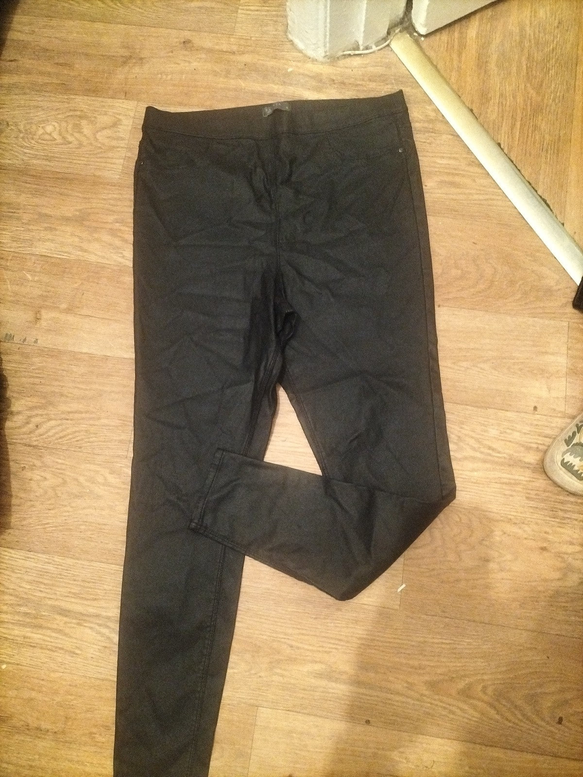 Ladies Papaya Size 16 L29 Pleather Trousers