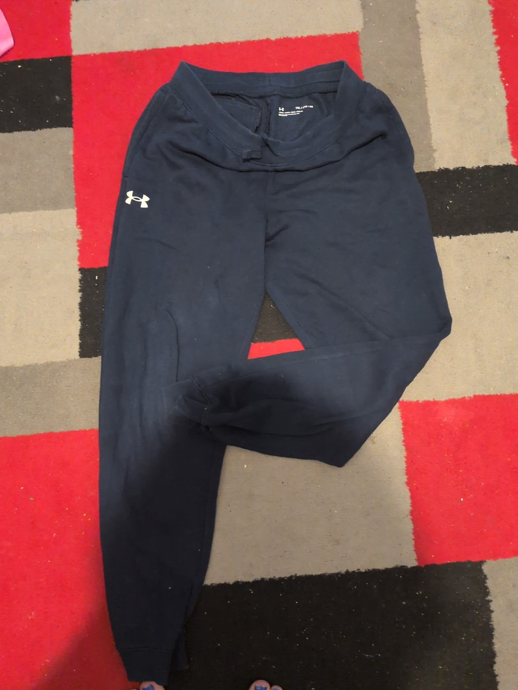 Under Armour Youth XL Navy Joggers Loose Fit