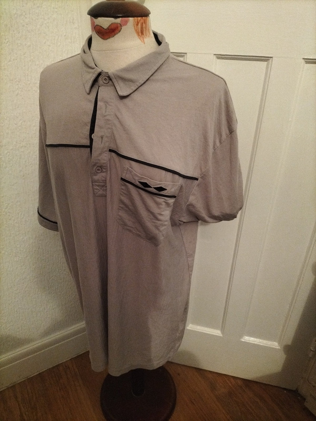 Mens Clifford James Size XL Stone Short Sleeved Tshirt/Polo