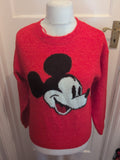Primark 6-8 Red Mickey Mouse Pullover Jumper