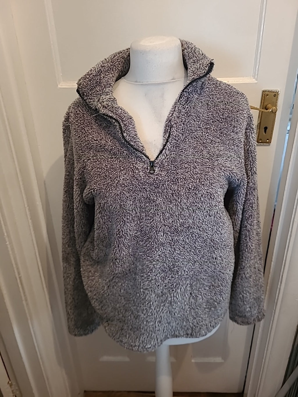 Mens Primark Size M Grey Fluffy Pullover Jumper