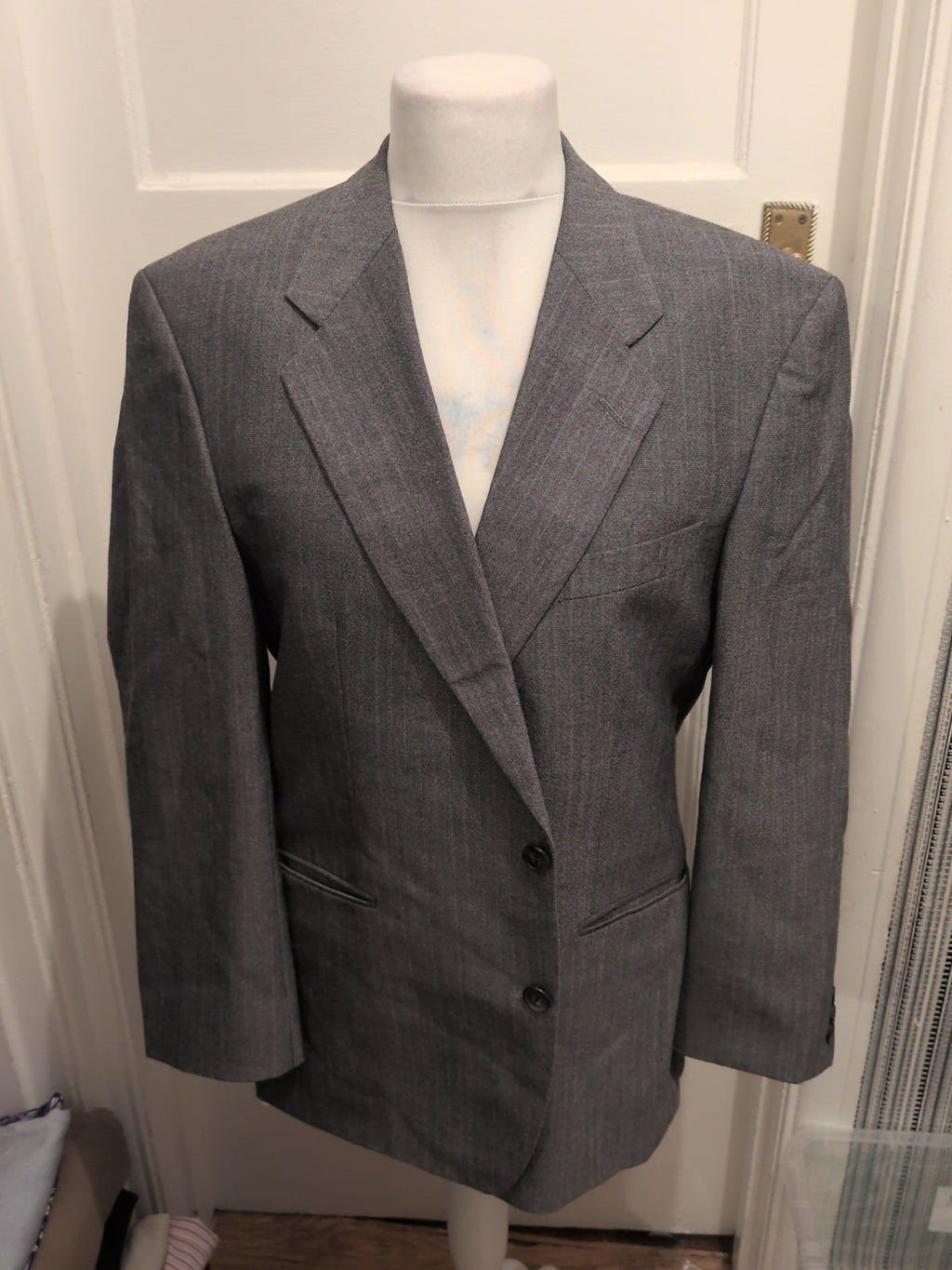 Mens St Michael Size 42 Short Light Grey Suit Jacket