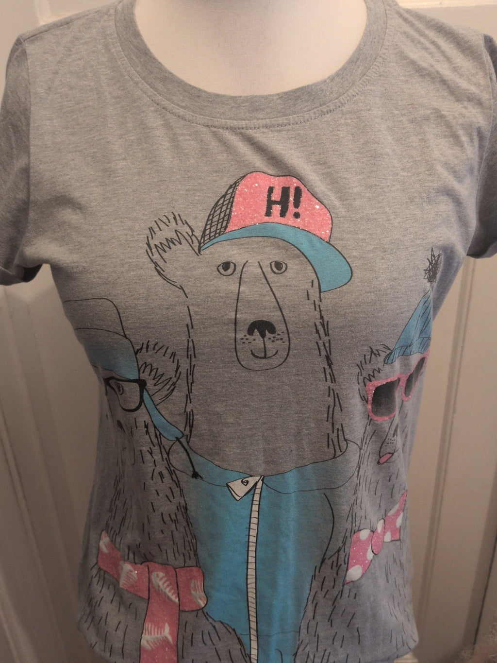 Henry Holland 14 Grey Printed Short Sleeve Pyjama Top