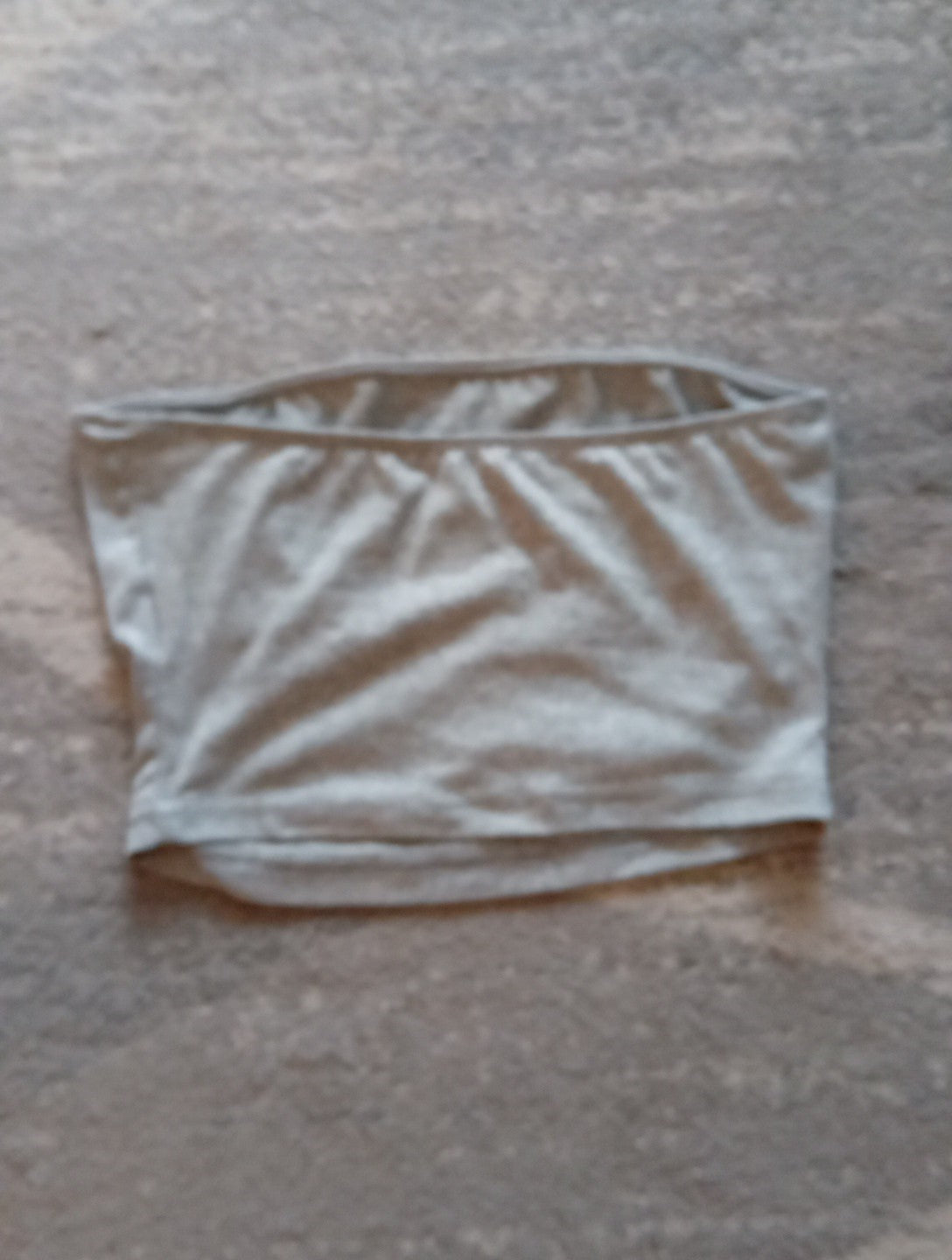 Ladies Boob Tube Top Grey Size XS Shein