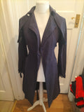 Ladies New Look Size 12 Black Long Length Jacket