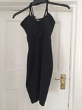 Brand New Ladies I-X London Size 8 Black Spaghetti Straps Dress