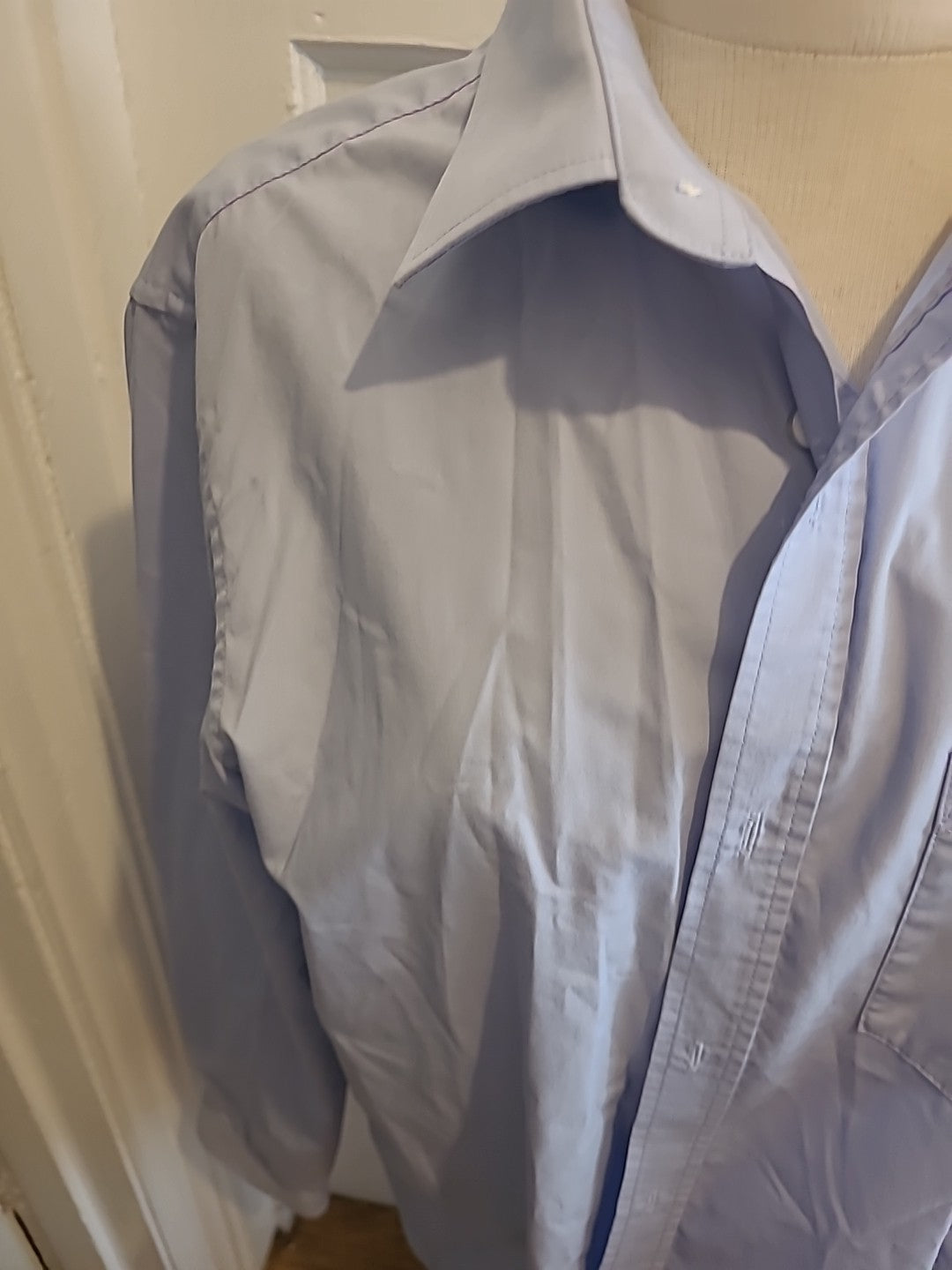 Mens F+F 15.5 Regular Fit Blue Long Sleeve Shirt