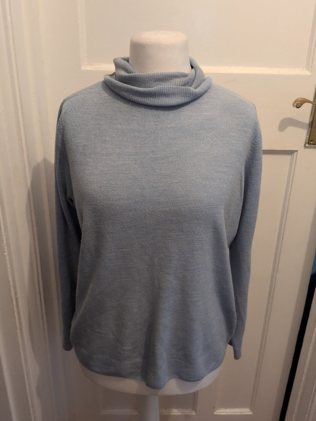 BHS 18 Pale Blue High Neck Pullover Jumper