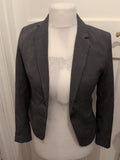 H&M 10 Grey Fleck Lined Padded Blazer