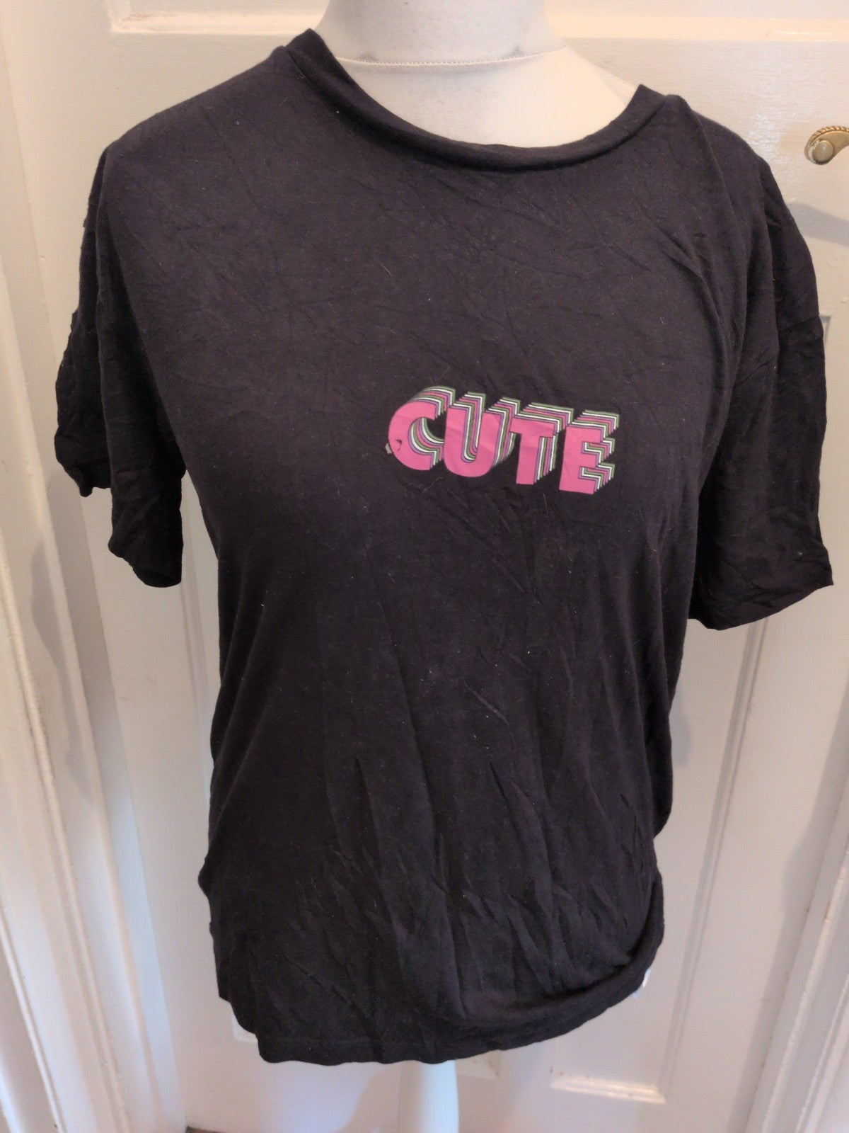 I destination 15 Years Black Printed T-shirt Small Hole