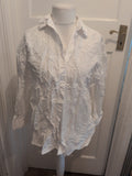 Ladies S/M White Buttoned Shirt