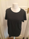 XL Black Short Sleeve Round Neck T-shirt