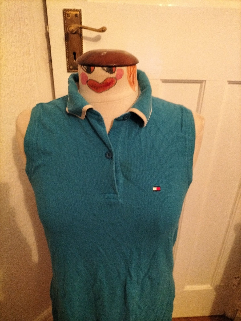 Mens Tommy Hilfiger Size Medium Blue Sleeveless Vest Tshirt
