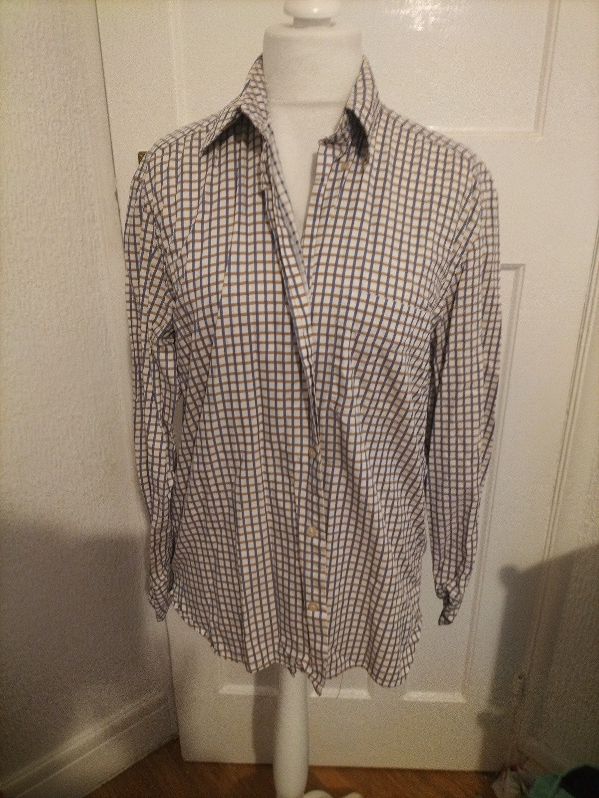 Mens Heavy Construction Size L Multi Check Long Sleeved Shirt