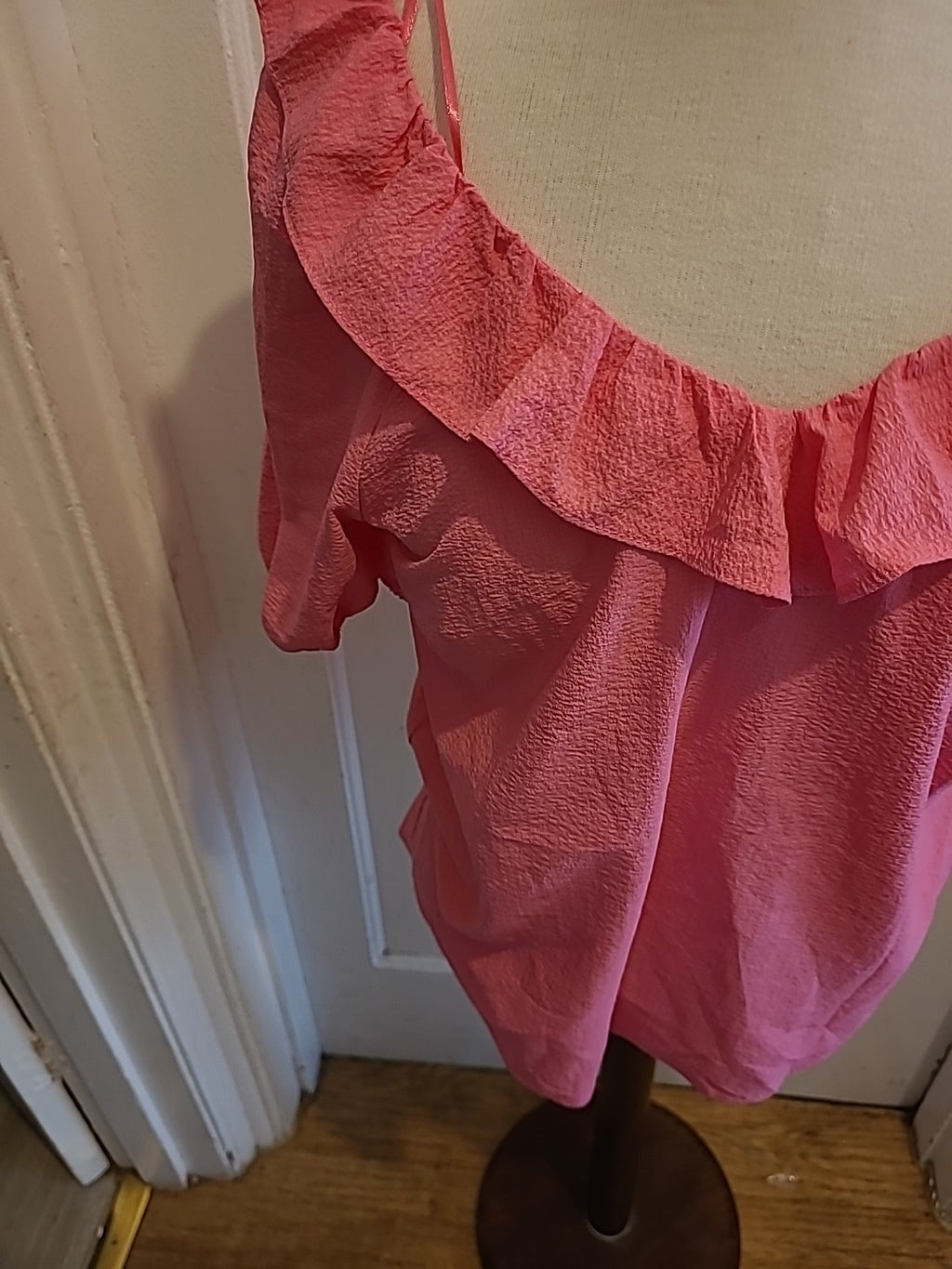 Brand New Ladies TU Size 12 Pink Short Sleeved Blouse