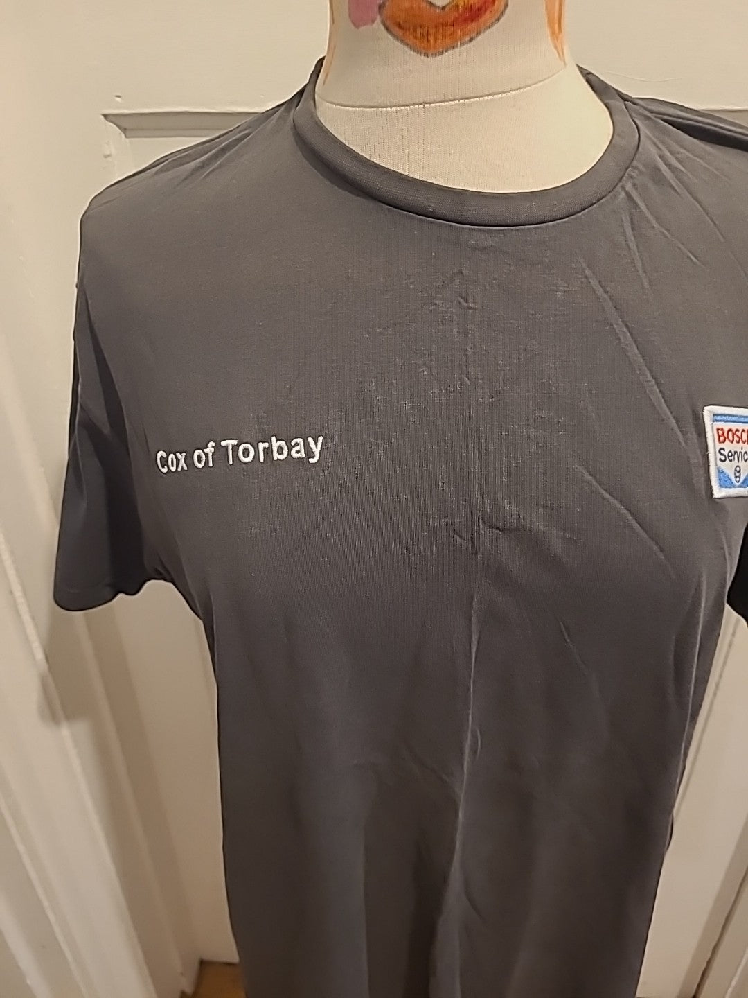 Mens Uneek Size Large Cox Of Torbay Grey Tshirt