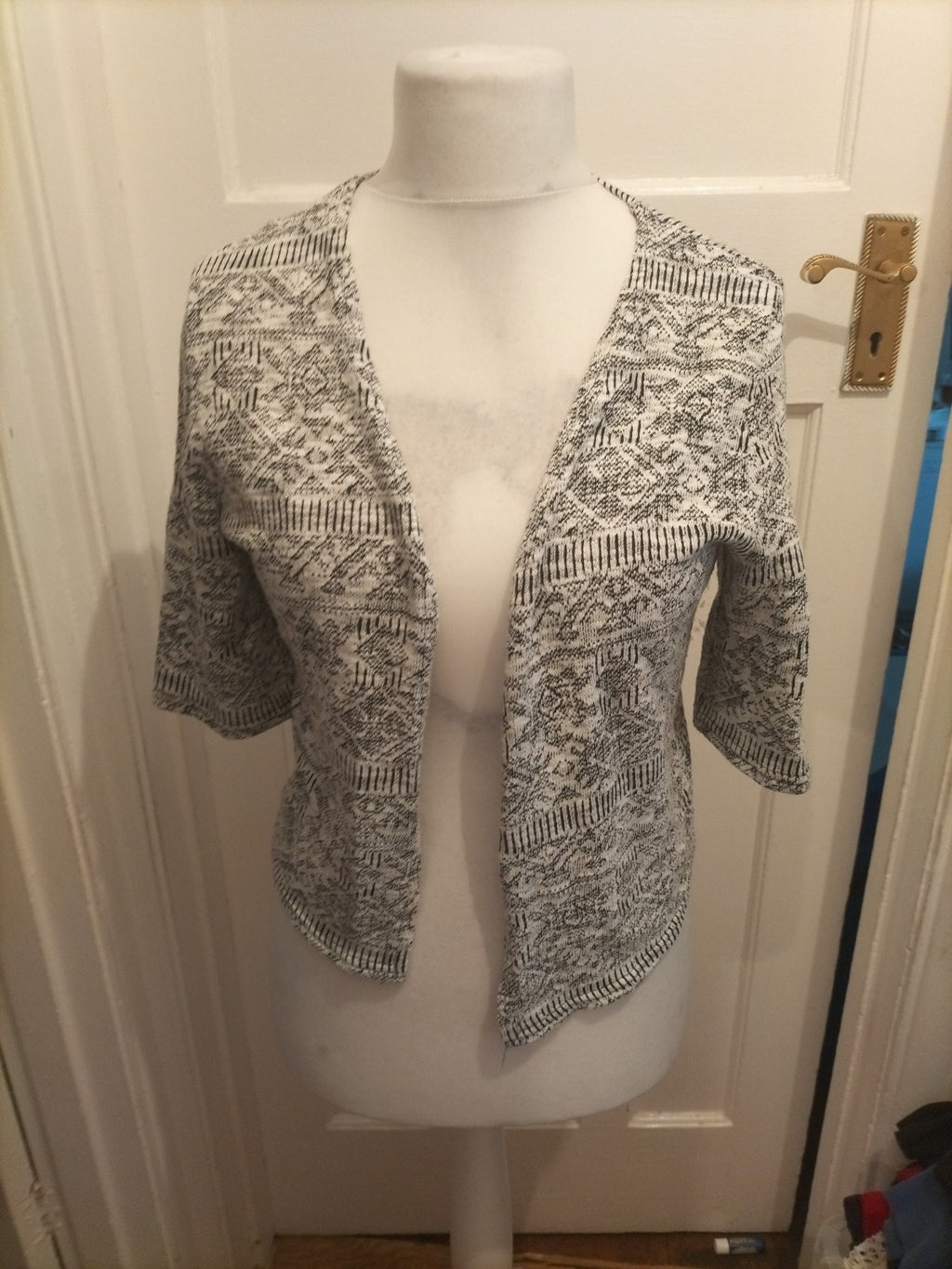 Primark 10/12 White Fleck Cardigan