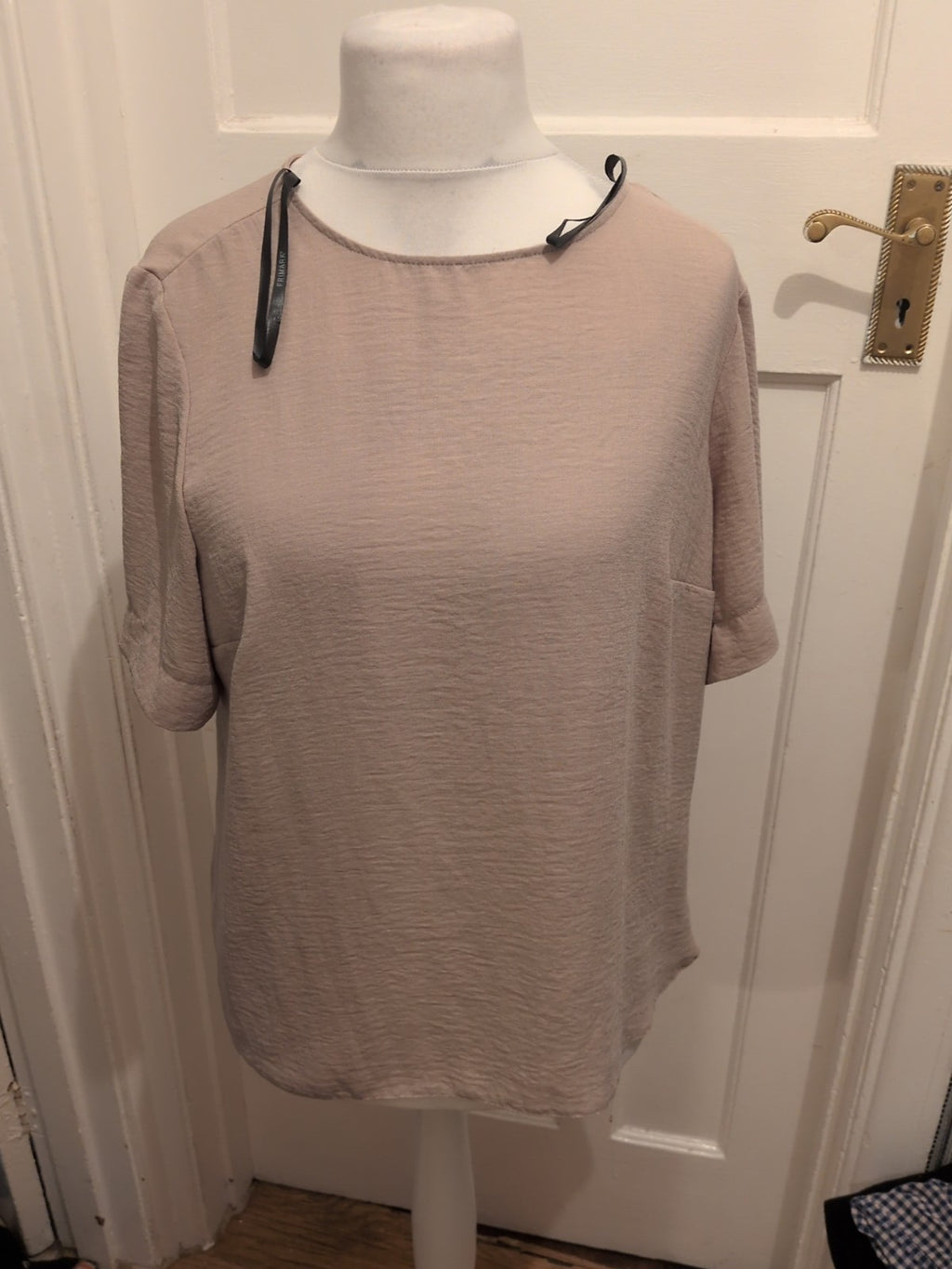 Primark 16 Flax Short Sleeve Blouse