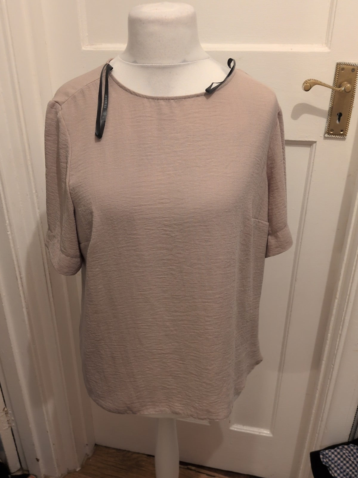 Primark 16 Flax Short Sleeve Blouse