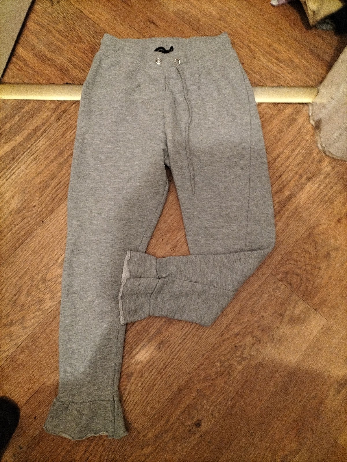 Prettylittlething 10 Grey Jogger Drawstring Needs Pulling Through
