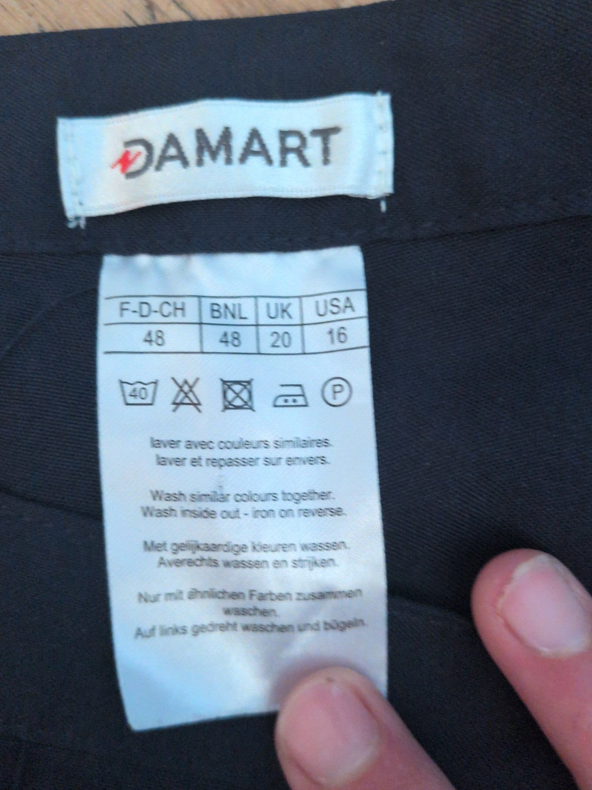 Damart 20 Navy Adjustable Trousers