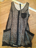 Ladies Max C Size 12 Black Mesh Lined Sleeveless Dress