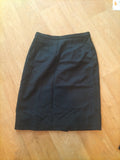 Ladies Emma Somerset Size 12 Black Ribbed Lined Pencil Skirt
