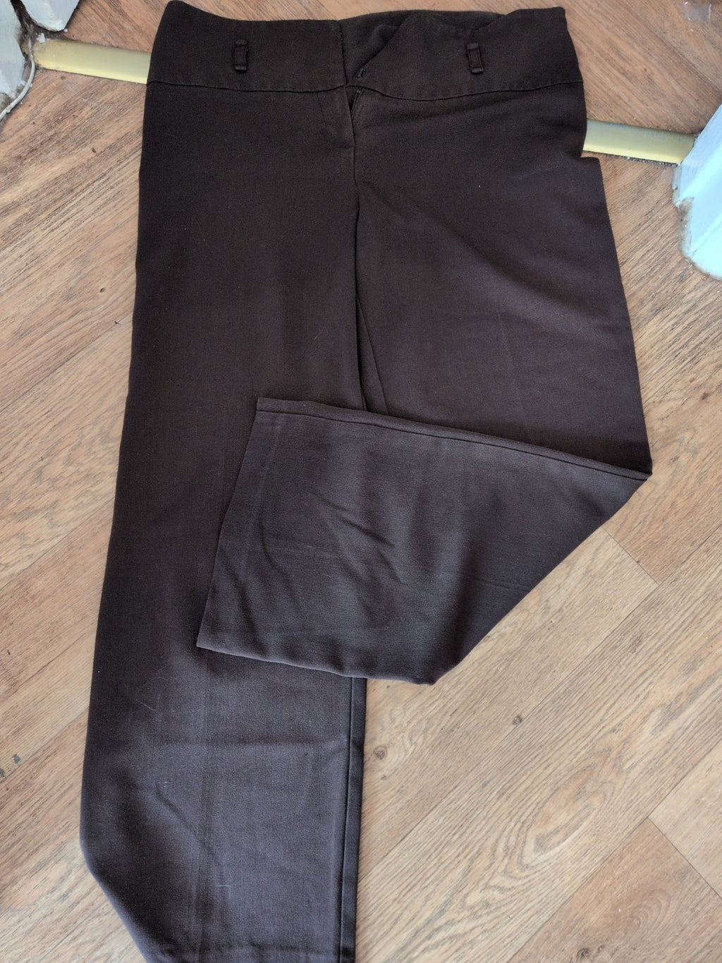 George 16 Petite Brown Wide Leg Smart Trousers