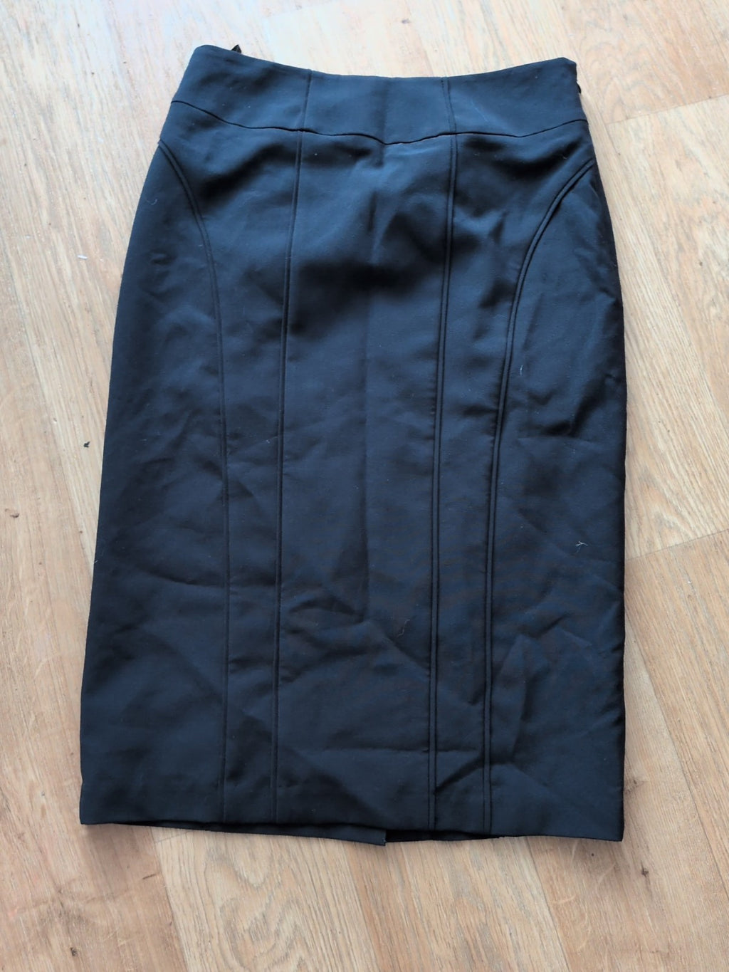 Ladies Marks And Spencer Size 10 Black Skirt Lined 27 Inch Length