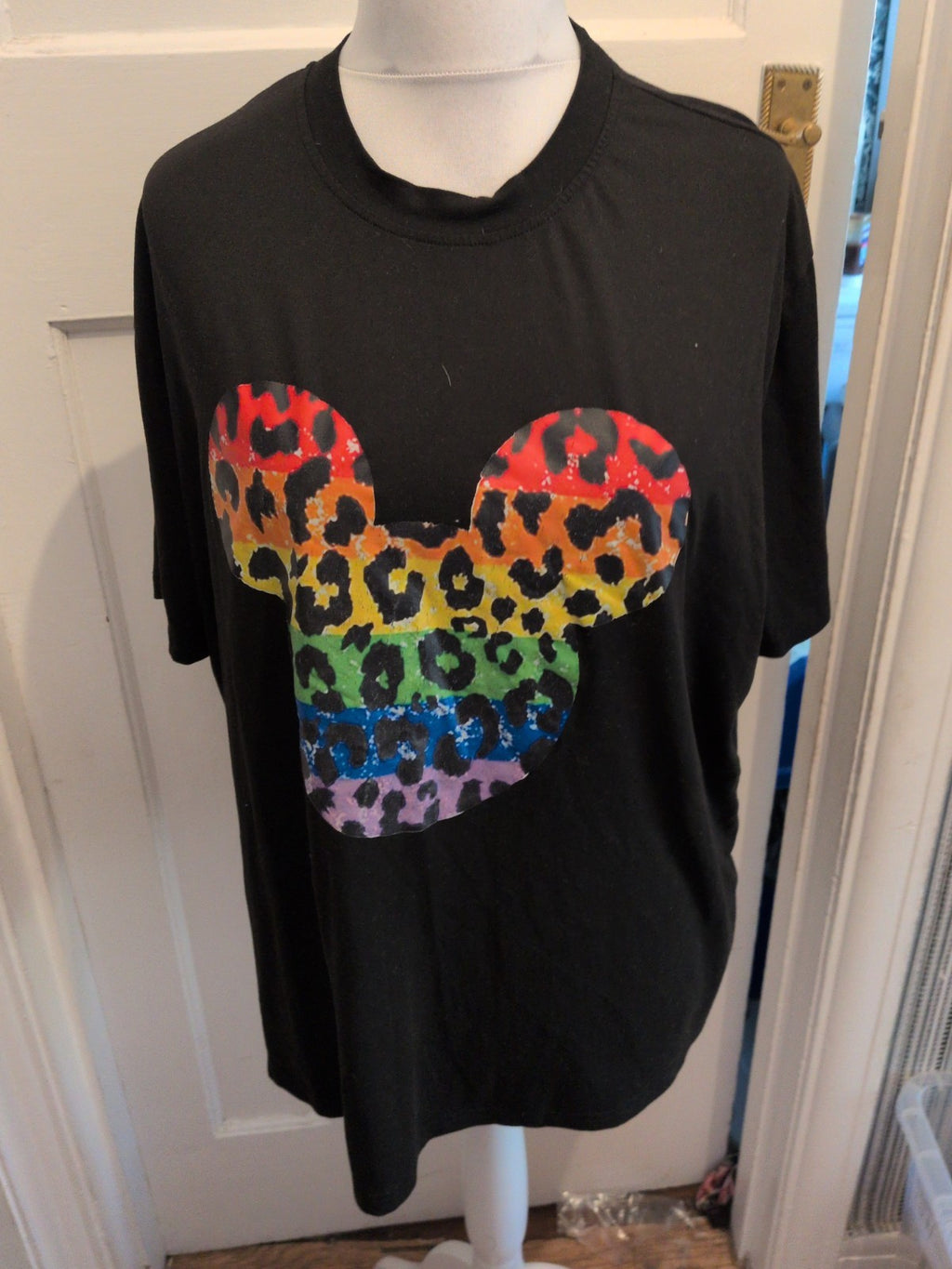 5xl Ladies Mickey Print Short Sleeve T-shirt