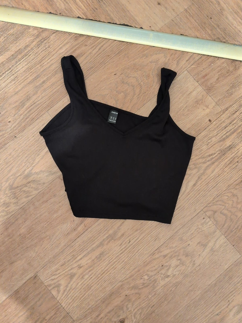 Shein XL Black Crop Sleeveless Top