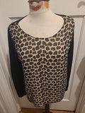 Ladies F&F Size 14 Leopard Print Long Sleeved Tshirt
