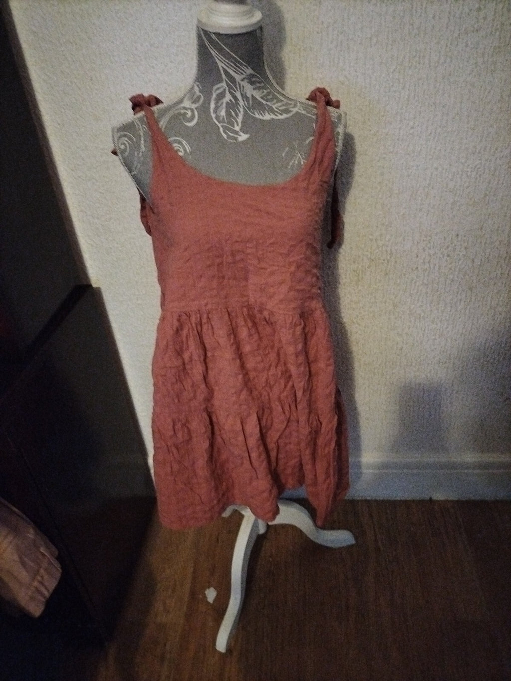 Ladies Asos Size 8 Orange Coloured Sleeveless Dress
